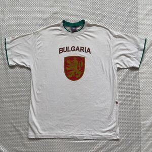 Bulgaria Coat of Arms Graphic Unisex Adult T-shirt White Medium EUC